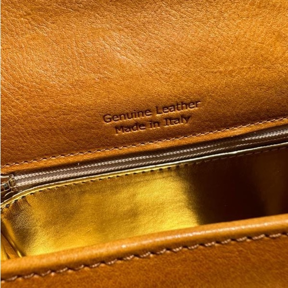Elegant Yellow Shoulder Bag with Bamboo Handle - Picture 6 of 11